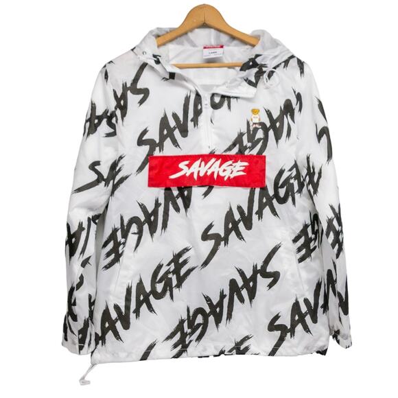 Men's Large Windbreaker PRIME THREADS Savage 3/4 Zip Hoodie - Picture 1 of 5